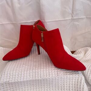 Jessica Simpson Vibrant Red Heeled Boots